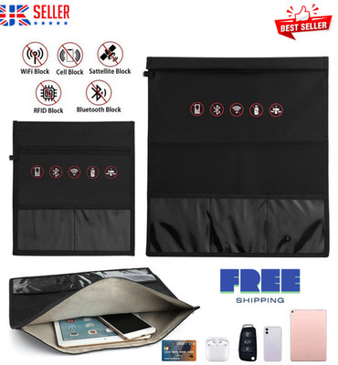 Faraday Tasche RFID Signal Blocking Shielding Pouch Large Laptop Case Small / Large