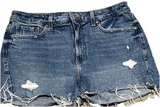 WOMENS OLD NAVY O.G. HIGH RISE DENIM SHORTS-SIZE 12-MEDIUM BLUE denim