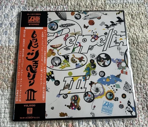 LED ZEPPELIN III ATLANTIC P10106A JAPAN 1976 ORIG VINYL LP POSTER INSERT NM-/EX