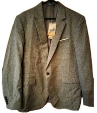 Paul Jones Men's Sports Coat Blazer Gray Casual 1 Button Notch Lapel Size Large