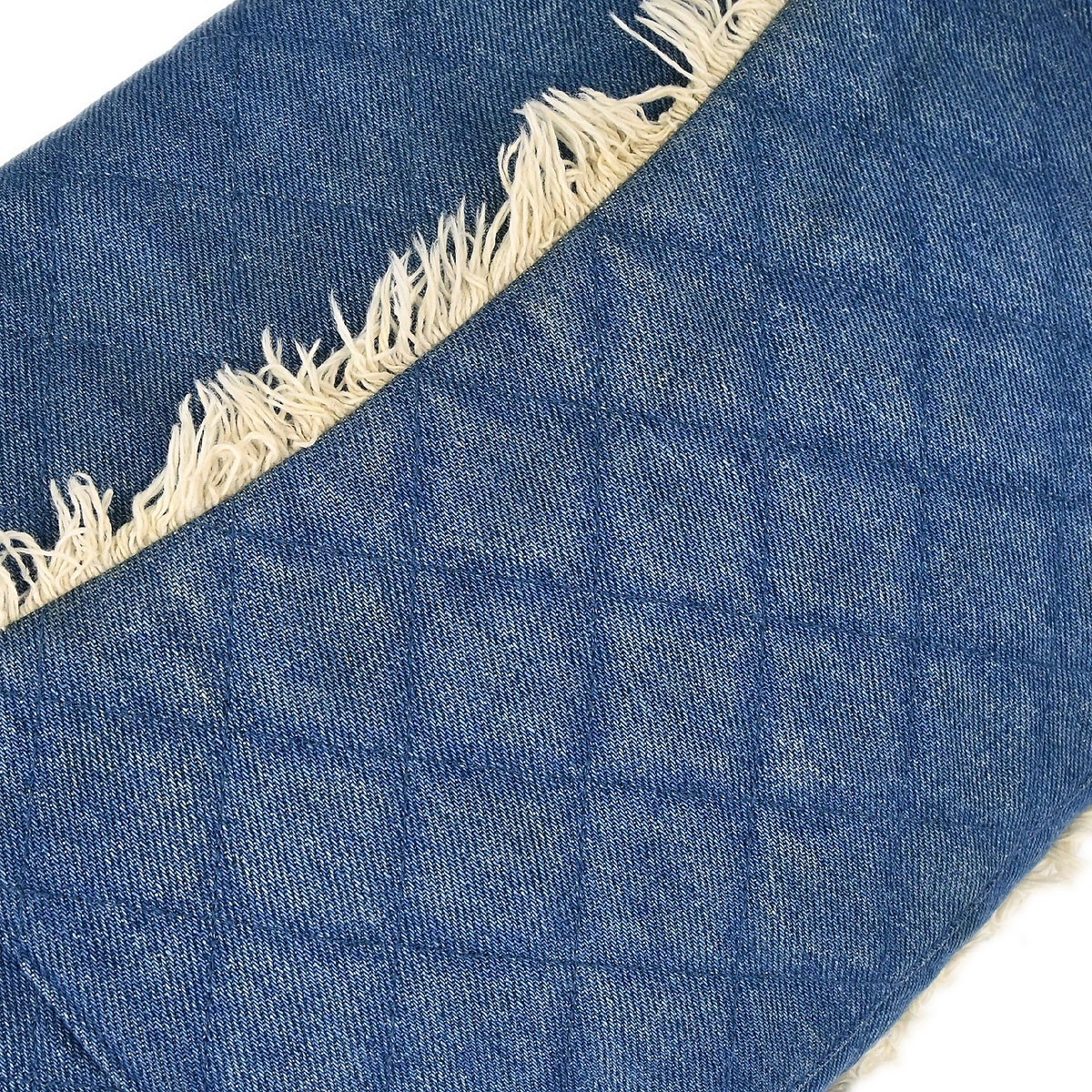 Chanel Blue Denim Maxi Straight Flap Shoulder Bag 167735 image 7