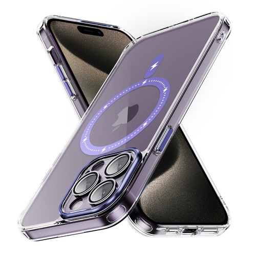 Clear Case Plating Mag Safe Cover For Apple iPhone 15 Pro Max 14 13 Max NEW - Picture 2 of 16