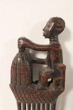 Alter Kamm Frau Agni Baule IR44 20cm old comb peigne Baoule figure