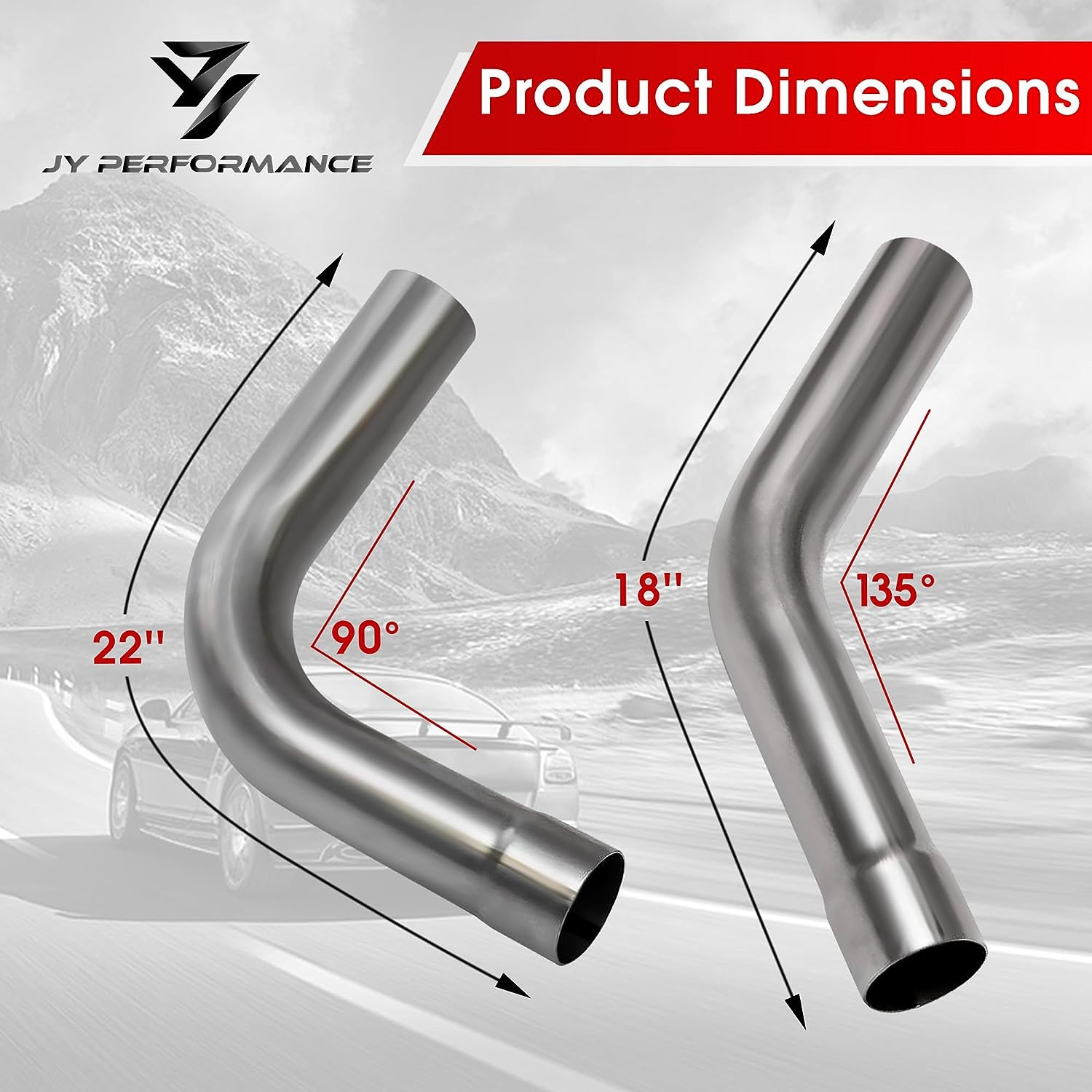 2.5'' Inch T304 Stainless Steel Custom Exhaust Pipe Kit 16 Gauge Tubing Mandrel