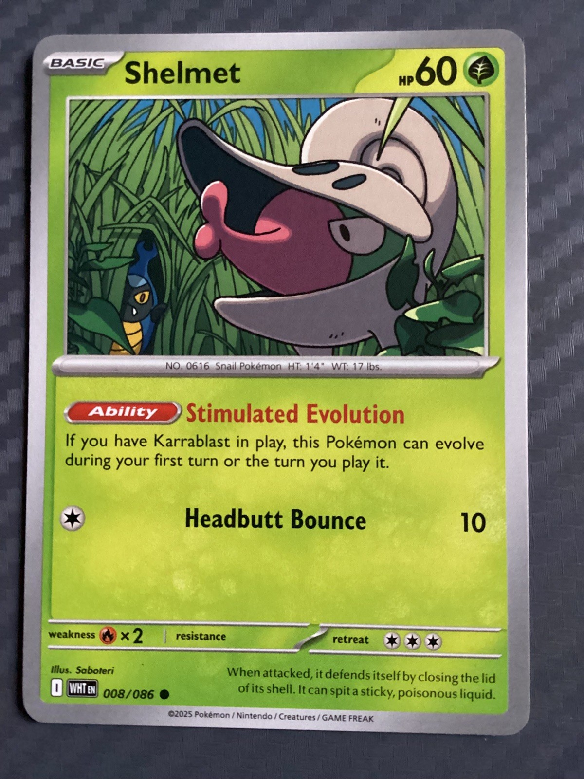 Shelmet 8/86 S&V White Flare MINT Condition