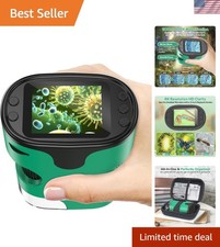 1000X Handheld Microscope for Kids 4K 2.0" Screen Rechargeable Mini Pocket Di...