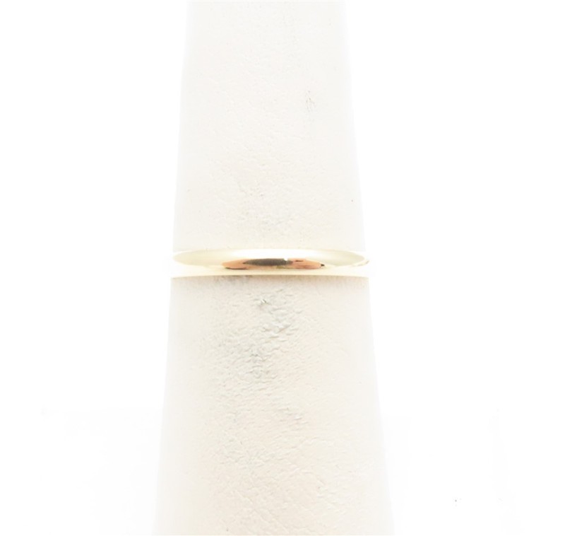 14K Yellow Gold ~2MM Wide Plain Wedding Band Ring Size 6.5