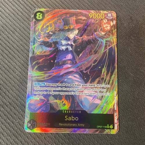 Set of 2 One Piece TCG Sabo OP07-118 SEC (1XAlt Art) 500 Years In The Future Eng - Picture 5 of 8