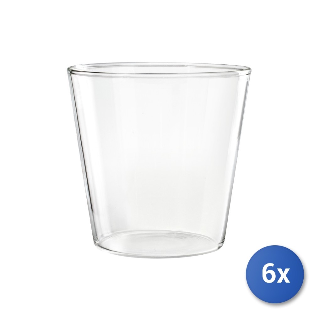 H&h 6x Borosilicate Glass Drinking Glasses Clear 31,5 cl