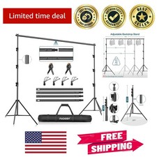 Heavy Duty Adjustable Backdrop Stand 10 x 10Ft - Ideal for Studios  Outdoors