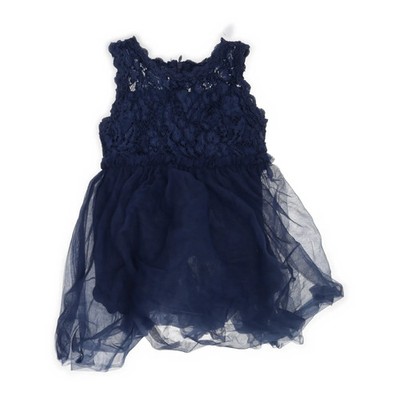 Jocko, Kleid, Größe: 104, Blau, Baumwolle/Polyamid, Einfarbig, Spitze #CEA