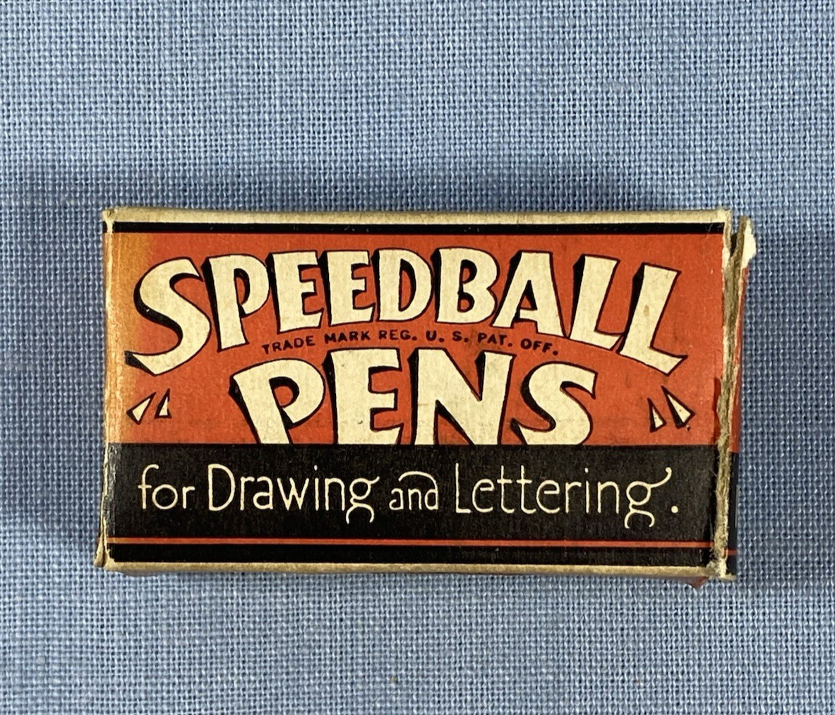 Vintage New 11 Speedball B-2 Illustration Pen Nibs Hunt Pen Original Box + Paper