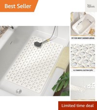 Bathtub Mat Non Slip, 30 x 17 Inch TPE Bath Mat for Tub, Efficient Drainage B...
