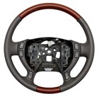 GM Dark Wheat Wood & Leather Scratched Steering Wheel for 2000-2004 Limo Seville