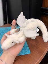Jellycat Snow Dragon Bag Charm Plush Keychain Fantasy Collectible NWT