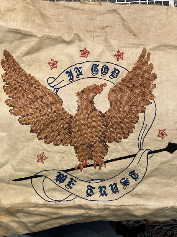 In God We Trust Vintage Embriodery