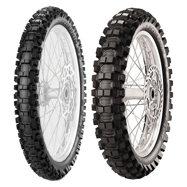 TYRE PAIR PIRELLI 90/100-21 MX32 MID H + 110/90-19 MX EXTRA X
