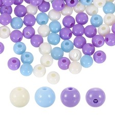 100pcs Purple Acrylic Round Beads 6mm Plastic Resin Loose Bead