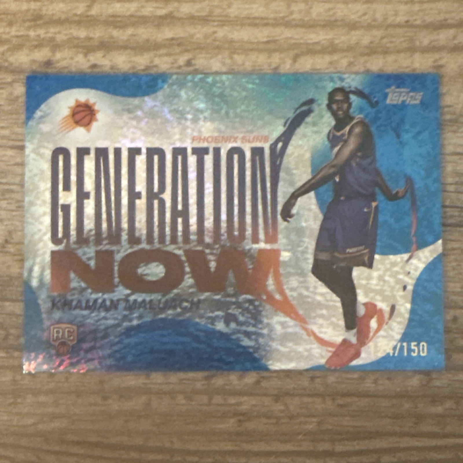 2025-26 Topps NBA Khaman Maluach Generation Now Blue Holo Foil 124/ 150