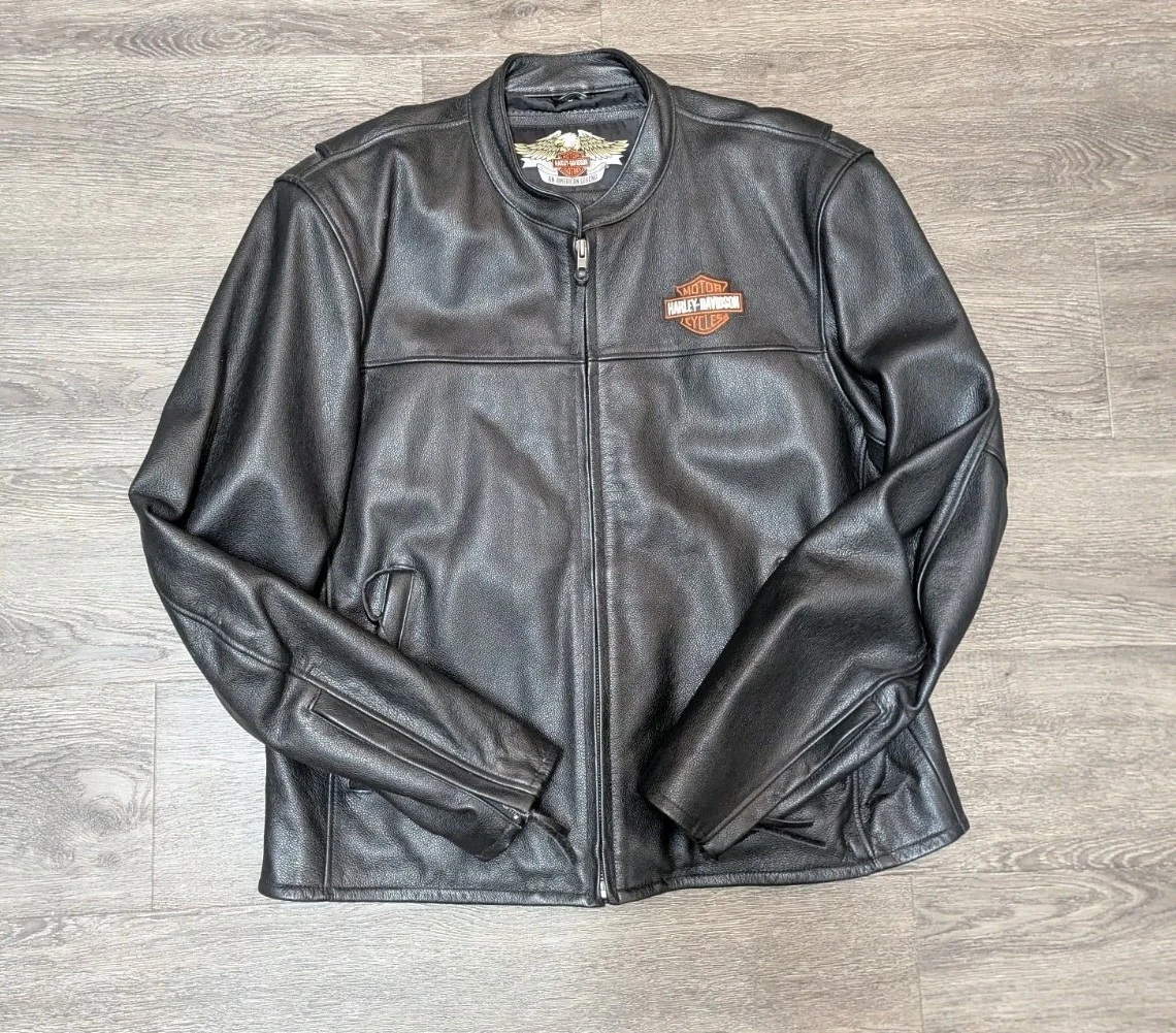 Harley Davidson Leather Jacket Embossed for sale | eBay