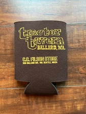 Filson x Tractor Tavern Coozie Ballard Promotional RARE Brown / Yellow UNUSED
