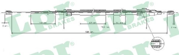 Bremsseil Seilzug Feststellbremse LPR C0936B FüR Skoda Leon Audi Seat VW 1M1 4 1-image