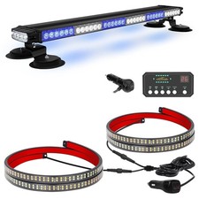 Xridonsen 28.4 80 Led Blue White Roof Top Emergency Lights 2x 30 Inch Gril...