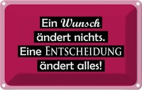 Blechschild 20X30 Cm Ein Wunsch äNdert Nichts Spruch Zitat Deko Geschenk Metall