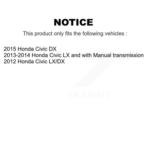 Front Rear Coat Brake Rotor Ceramic Pad Drum Kit For 2012-2015 Honda Civic DX LX - Picture 2 of 24