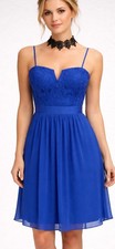 ADRIANNA PAPELL DRESS/BLUE/RETAIL$159/NEW WITH TAG/SIZE 10/LINED/LENGTH 38"/