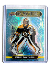 Jeremy Swayman 2021‑22 Upper Deck Series 1 Blue Dazzlers Rookie #DZ‑4 Bruins