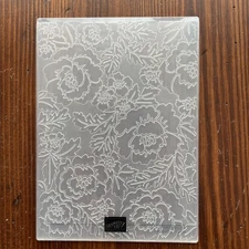 Stampin' Up! PRETTY FLOWERS Embossing Folder Textured Layered Backgrounds Cards