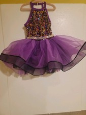 Weissman Purple Sequin Dance Recital Costume SC Tutu Dress Style 12029