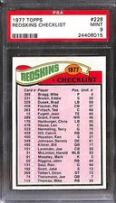 1977 TOPPS #228 WASHINGTON REDSKINS PSA 9 Mint 24406015 