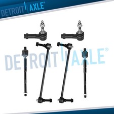 6pc Front Inner and Outer Tie Rods Sway Bars for 2011- 2017 2018 Ford Explorer