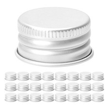 Tapones roscados para botellas de vidrio de 50 piezas para tarros de especias de leche de agua tapas de aluminio