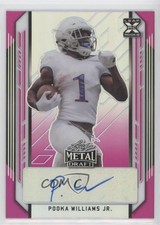 2021 Leaf Metal Draft Pink Rainbow 3/20 Pooka Williams Jr #BA-PWJ Auto 3c2
