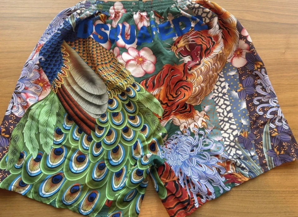 Dsquared2 Badehose Badeshorts Schwimmshorts L Herren 52 Mehrfarbig - Bild 2 von 4