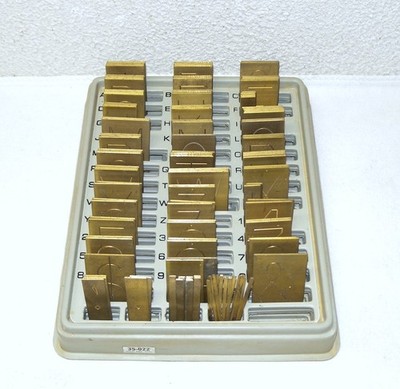 NEW HERMES ENGRAVOGRAPH 35-022 CONDENSED BLOCK FONT SET, 2'' FONT TYPE SIZE