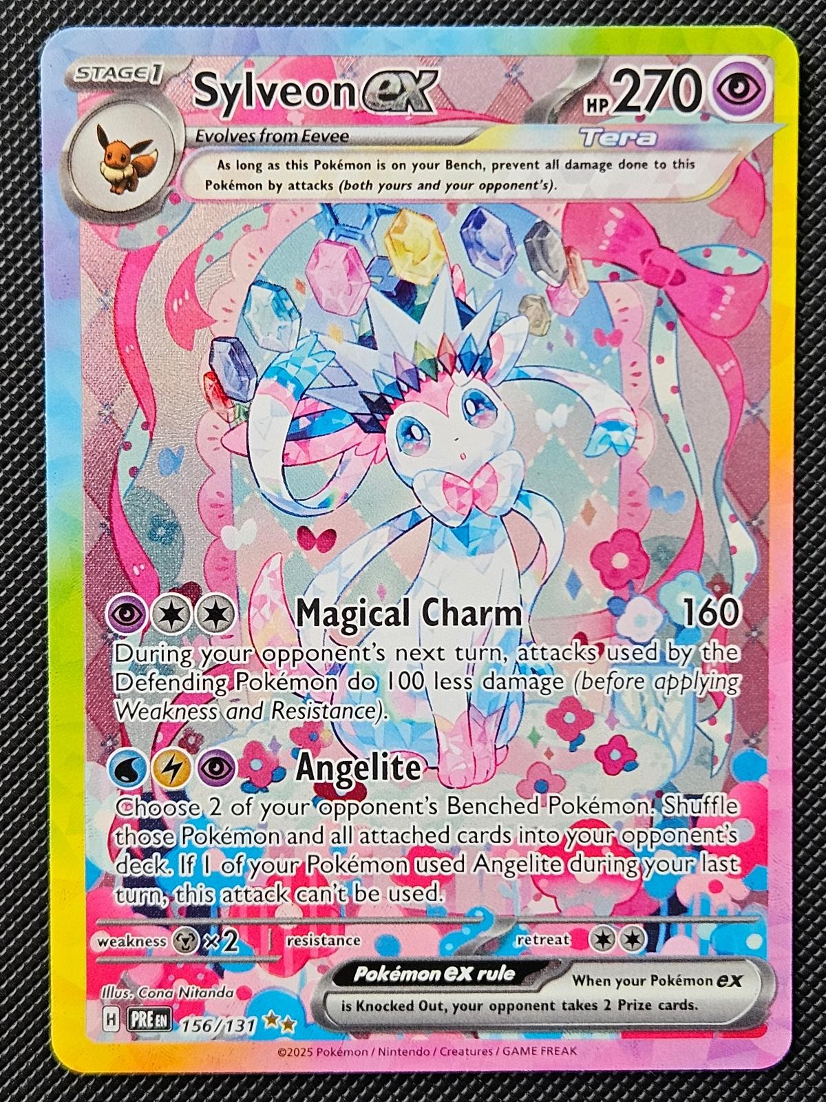 SYLVEON EX 156/131 SIR S&V TERA PRISMATIC EVOLUTIONS POKEMON TCG NM 2025 ENGLISH
