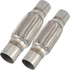 2 Pack 2.5 x 6 x 10 Inch Stainless Steel Heavy Duty Exhaust Flex Pipe, Double...