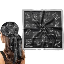 Silk Feeling Square Satin Head Hair Wrap 27.5 Inches Trendy Decoration