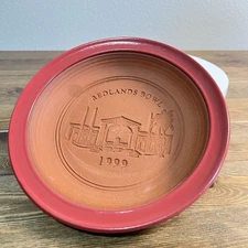 Redlands Bowl 1999 Art Pottery Bowl Terra Cotta Vintage Souvenir Signed