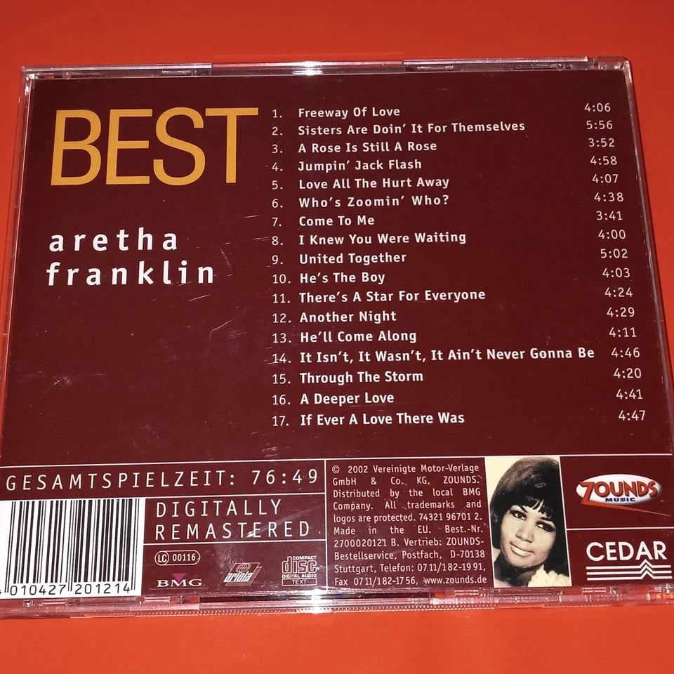Zounds CD Aretha Franklin - BEST .... united together - - Bild 2 von 3