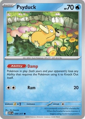 Psyduck 039/217 Pokémon ME: Ascended Heroes Common Regular 2026 NM