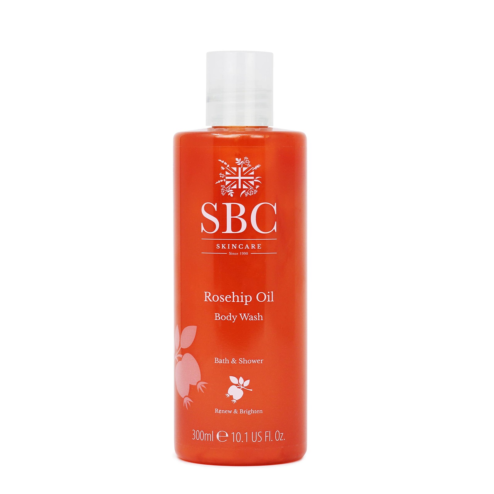 SBC Skincare Rosehip Oil Body Wash 300ml, 1 ml (Pack of 1), Orange