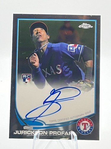 2013 Topps Chrome Jurickson Profar #57 Rookie Autographs (AU, RC) TEXAS - Afbeelding 1 van 2
