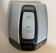 Memorex Portable CD Player MD6400 Silver Tested Works