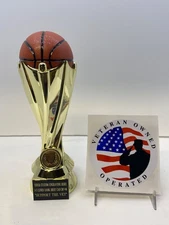 Basketball Trophy 9" March Madness Award FREE Custom Engraving  "Support the Vet