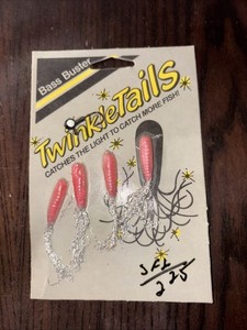 Bass Buster Twinkle Tails Jig Card Lures Vintage, Pink, 1 Package